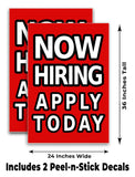 Now Hiring Apply Today A-Frame Signs, Decals, or Panels