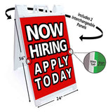 Now Hiring Apply Today A-Frame Signs, Decals, or Panels