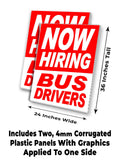 Now Hiring Bus Drivers A-Frame Signs, Decals, or Panels