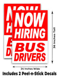 Now Hiring Bus Drivers A-Frame Signs, Decals, or Panels