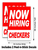 Now Hiring Checkers A-Frame Signs, Decals, or Panels