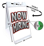 Now Hiring  A-Frame Signs, Decals, or Panels