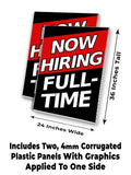 Now Hiring Full-Time A-Frame Signs, Decals, or Panels