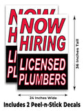 Now Hiring Licensed Plumbers A-Frame Signs, Decals, or Panels