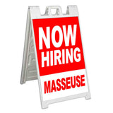 Now Hiring Masseuse A-Frame Signs, Decals, or Panels