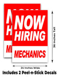 Now Hiring Mechanics A-Frame Signs, Decals, or Panels