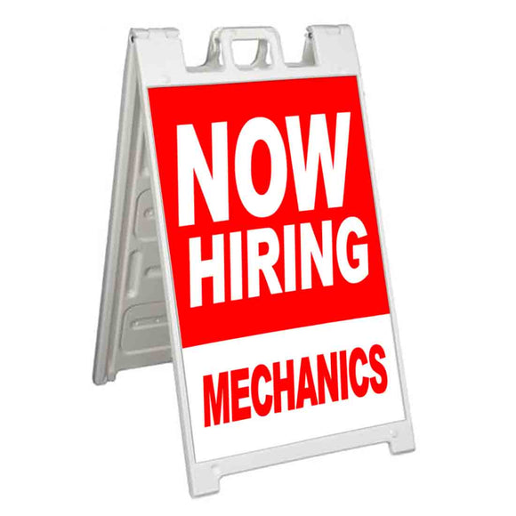 Now Hiring Mechanics A-Frame Signs, Decals, or Panels