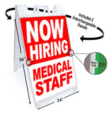 Now Hiring Medical Staff A-Frame Signs, Decals, or Panels