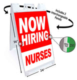 Now Hiring Nurses A-Frame Signs, Decals, or Panels