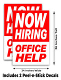 Now Hiring Office Help A-Frame Signs, Decals, or Panels