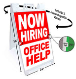 Now Hiring Office Help A-Frame Signs, Decals, or Panels