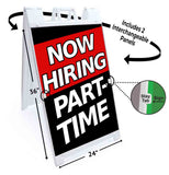 Now Hiring PT A-Frame Signs, Decals, or Panels
