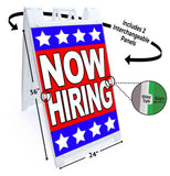 Now Hiring A-Frame Signs, Decals, or Panels