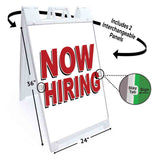 Now Hiring A-Frame Signs, Decals, or Panels