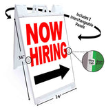 Now Hiring A-Frame Signs, Decals, or Panels