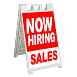 Now Hiring Sales A-Frame Signs, Decals, or Panels