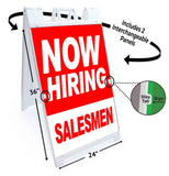 Now Hiring SalesmenA-Frame Signs, Decals, or Panels
