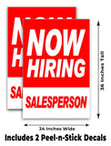 Now Hiring Salesperson A-Frame Signs, Decals, or Panels
