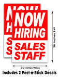 Now Hiring Sales Staff A-Frame Signs, Decals, or Panels