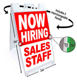 Now Hiring Sales Staff A-Frame Signs, Decals, or Panels