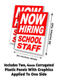 Now Hiring School Staff A-Frame Signs, Decals, or Panels