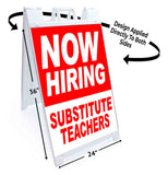 Now Hiring Substitute Teacher A-Frame Signs, Decals, or Panels