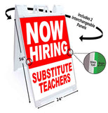 Now Hiring Substitute Teacher A-Frame Signs, Decals, or Panels