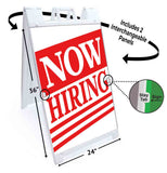 Now Hiring A-Frame Signs, Decals, or Panels
