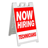 Now Hiring Technicians A-Frame Signs, Decals, or Panels
