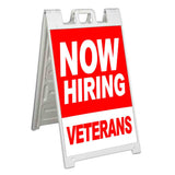 Now Hiring Veterans A-Frame Signs, Decals, or Panels