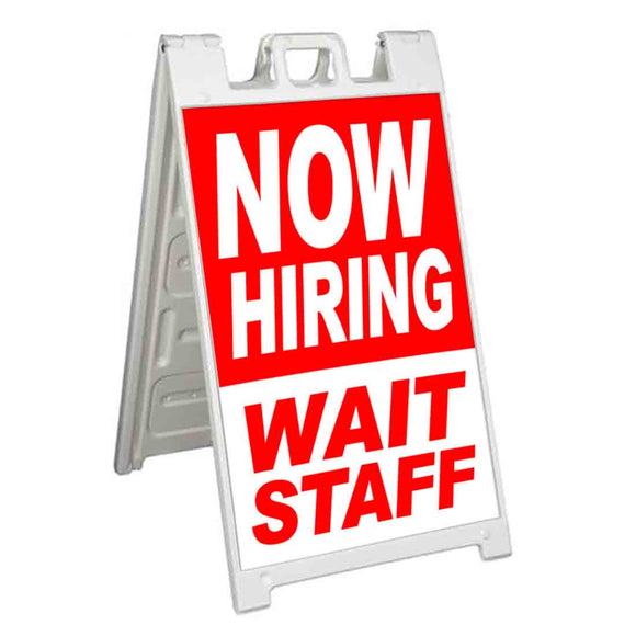 Now Hiring Wait Staff A-Frame Signs, Decals, or Panels