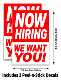 Now Hiring We Want You A-Frame Signs, Decals, or Panels