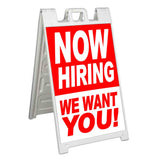 Now Hiring We Want You A-Frame Signs, Decals, or Panels