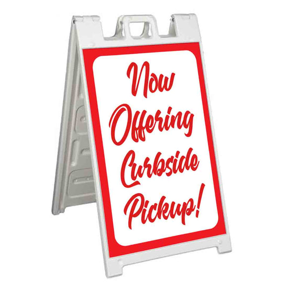Now Offering Curbside Pickup A-Frame Signs, Decals, or Panels