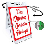 Now Offering Curbside Pickup A-Frame Signs, Decals, or Panels