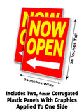 Now Open A-Frame Signs, Decals, or Panels