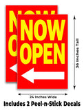 Now Open A-Frame Signs, Decals, or Panels