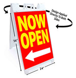 Now Open A-Frame Signs, Decals, or Panels