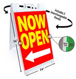 Now Open A-Frame Signs, Decals, or Panels