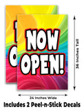 Now Open A-Frame Signs, Decals, or Panels