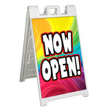 Now Open A-Frame Signs, Decals, or Panels