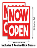 Now Open A-Frame Signs, Decals, or Panels