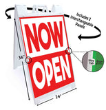 Now Open A-Frame Signs, Decals, or Panels