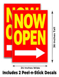 Now Open A-Frame Signs, Decals, or Panels