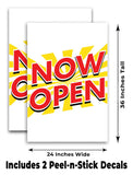 Now Open A-Frame Signs, Decals, or Panels