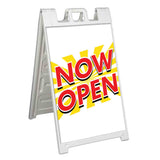 Now Open A-Frame Signs, Decals, or Panels