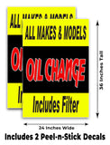 Oil Change All Makes A-Frame Signs, Decals, or Panels