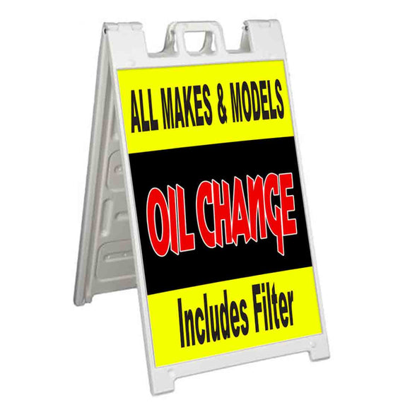Oil Change All Makes A-Frame Signs, Decals, or Panels