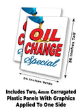 Oil Change Special A-Frame Signs, Decals, or Panels