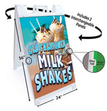 Old Fashioned Milk Shakes A-Frame Signs, Decals, or Panels
